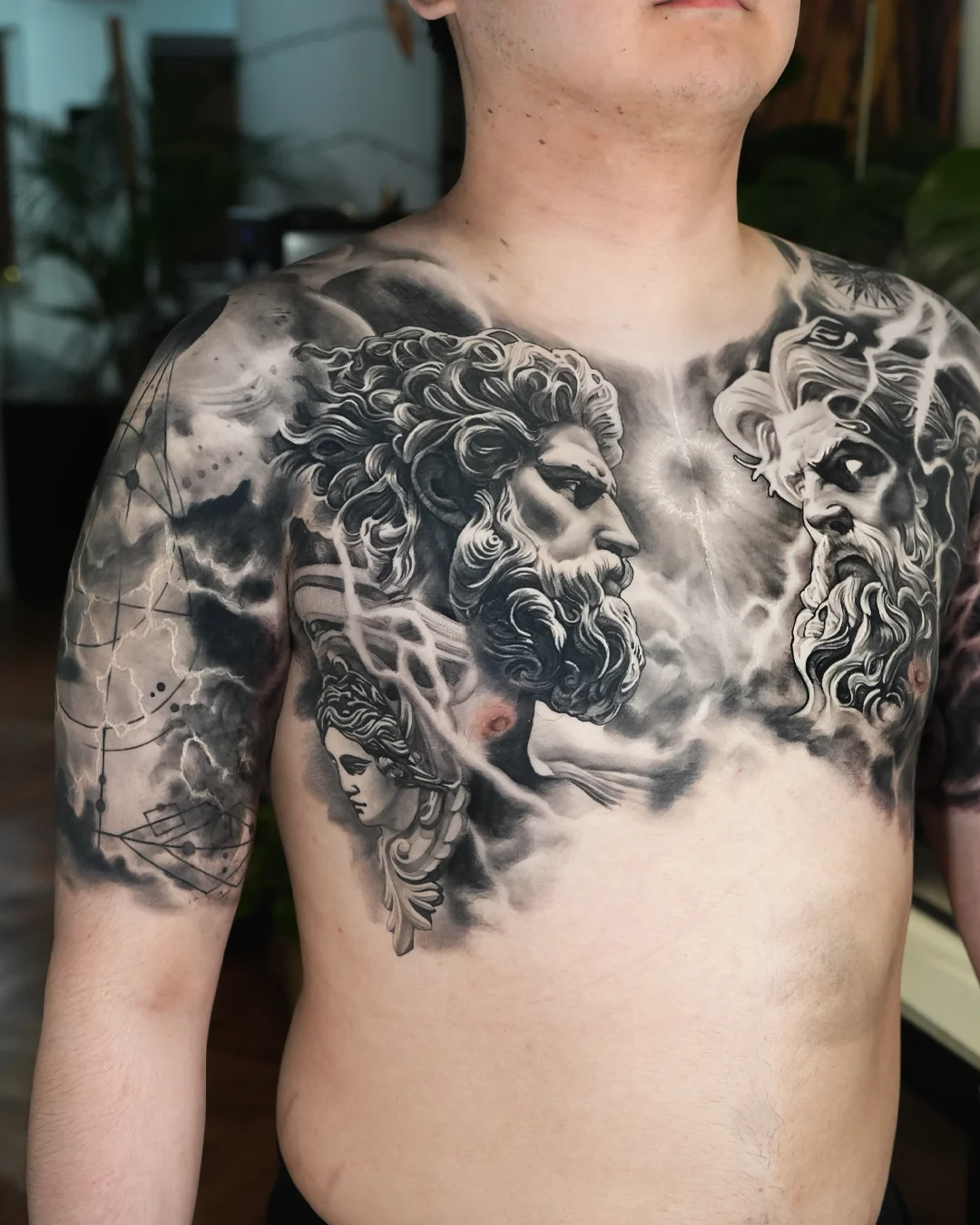 Large-scale Black and Grey tattoo by SSAB in Seoul