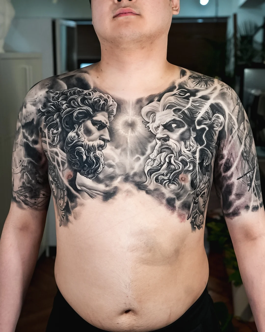Large-scale Black and Grey tattoo work by SSAB in Seoul