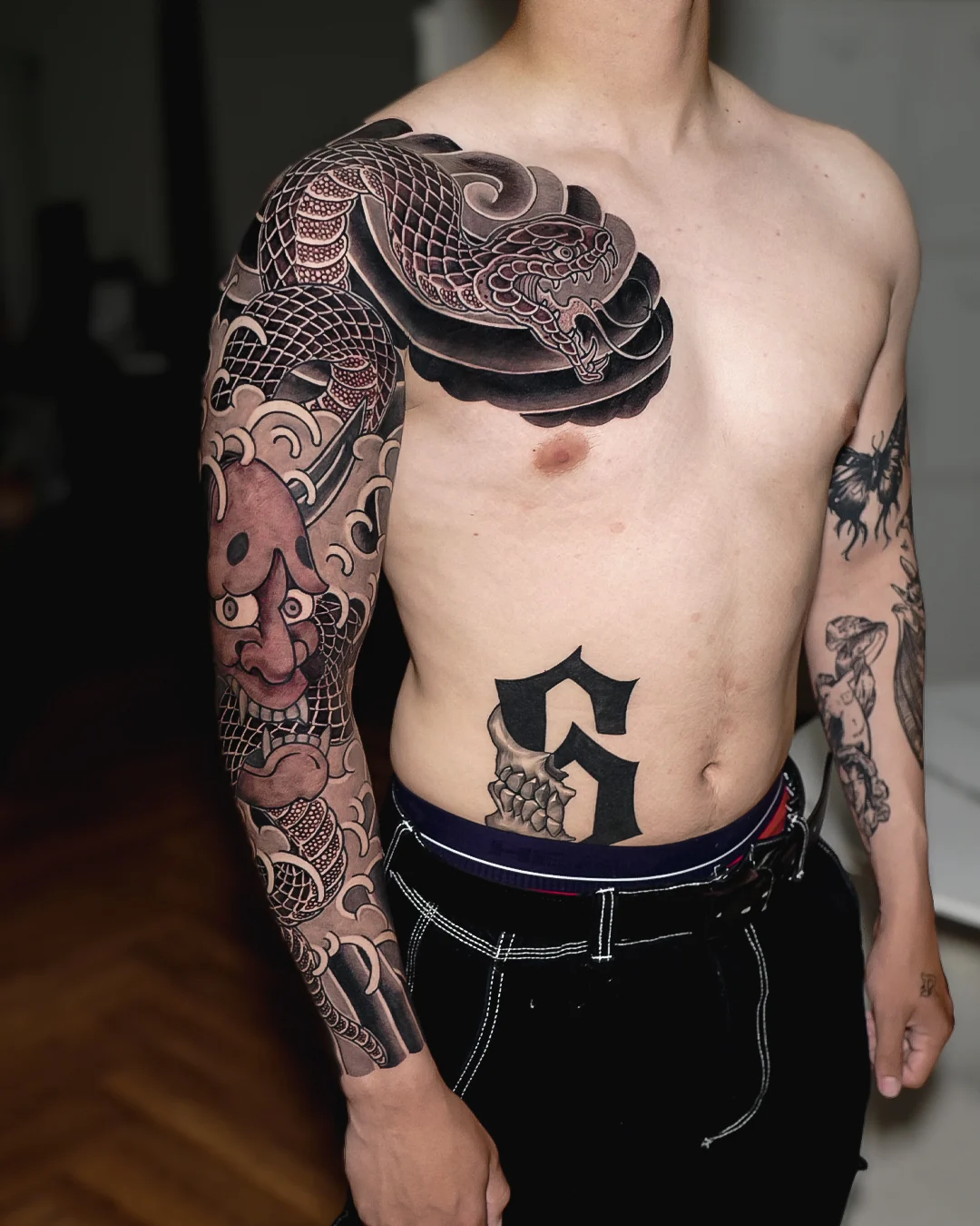 Japanese Irezumi tattoo by SSAB in Seoul