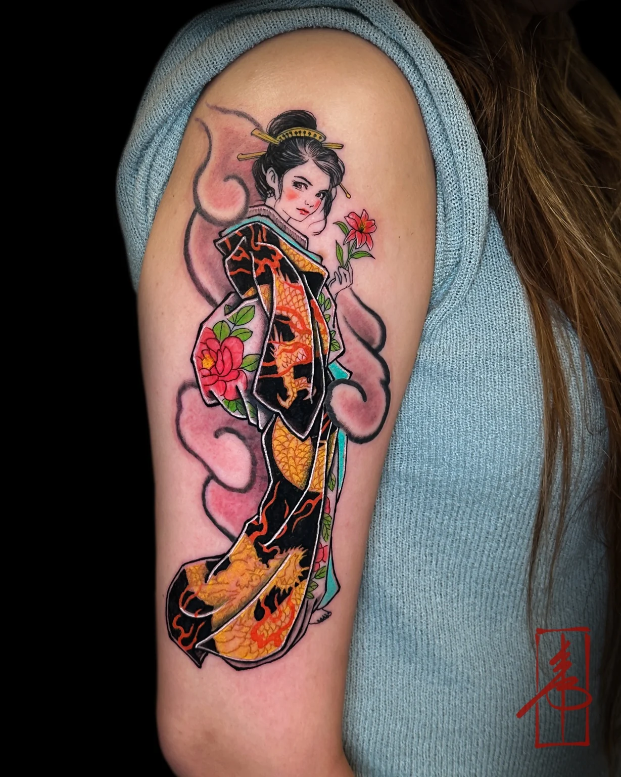 Japanese Irezumi body tattoo by SSAB in Seoul