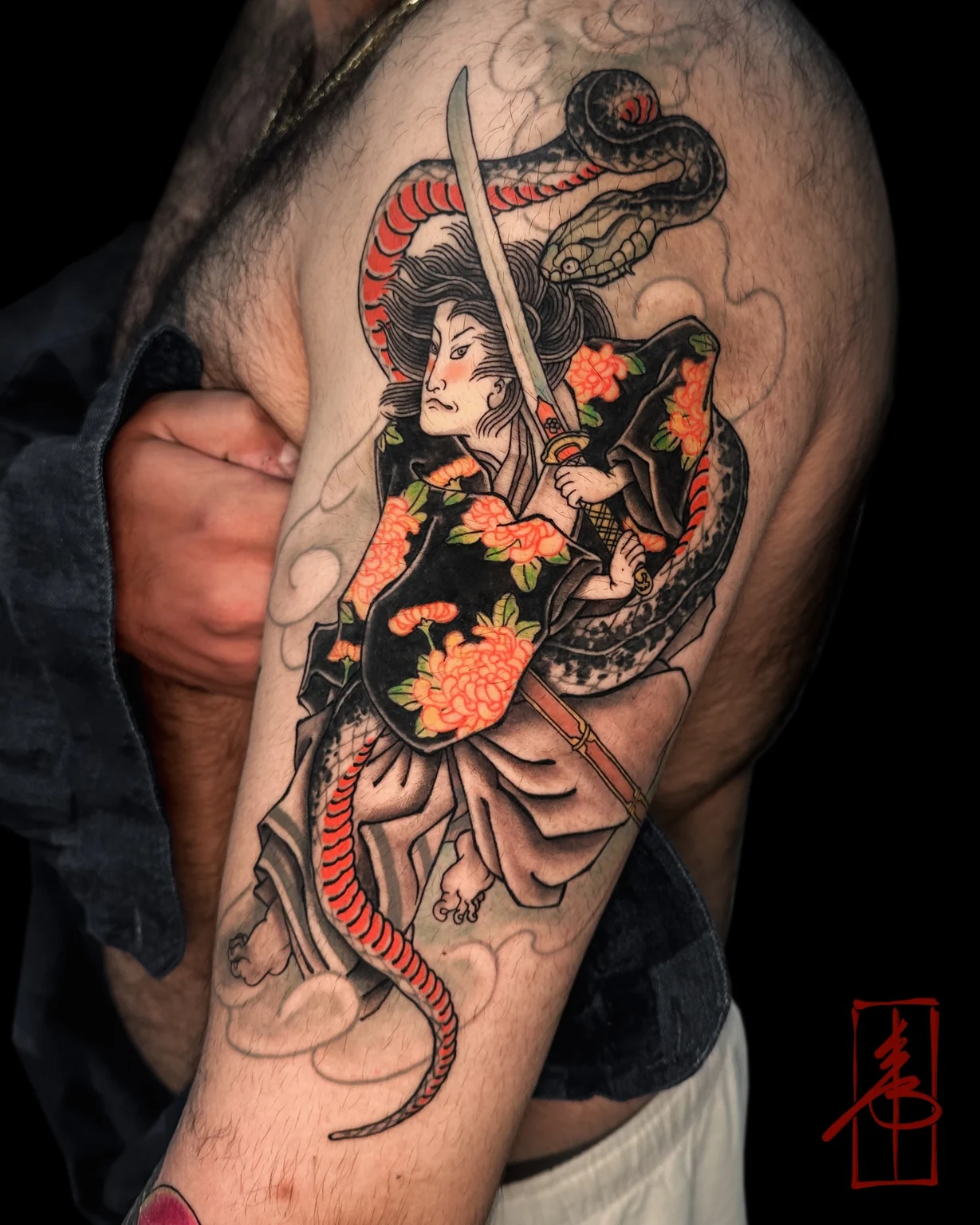 Japanese tattoo work by SSAB in Seoul