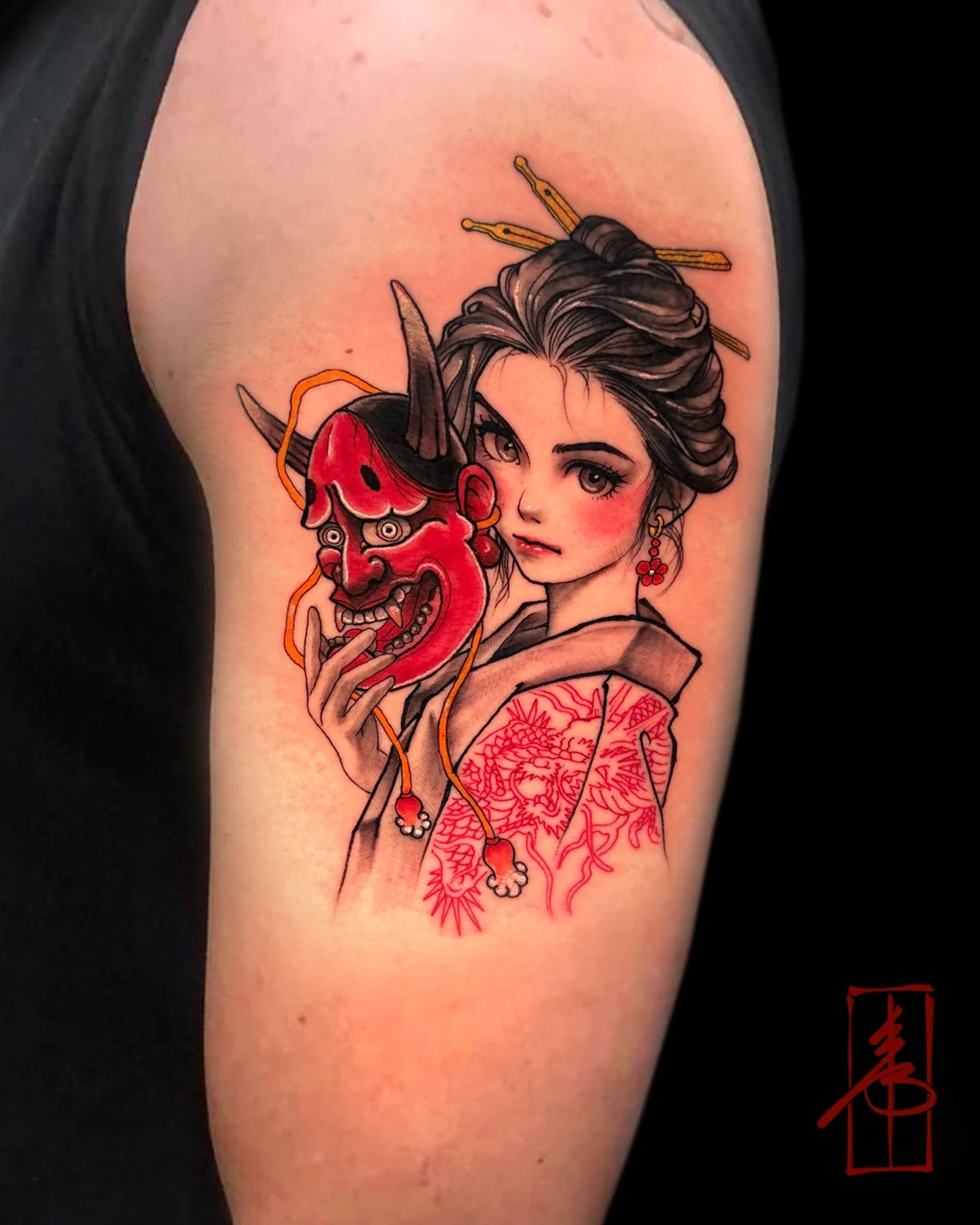 Japanese traditional tattoo by SSAB in Seoul