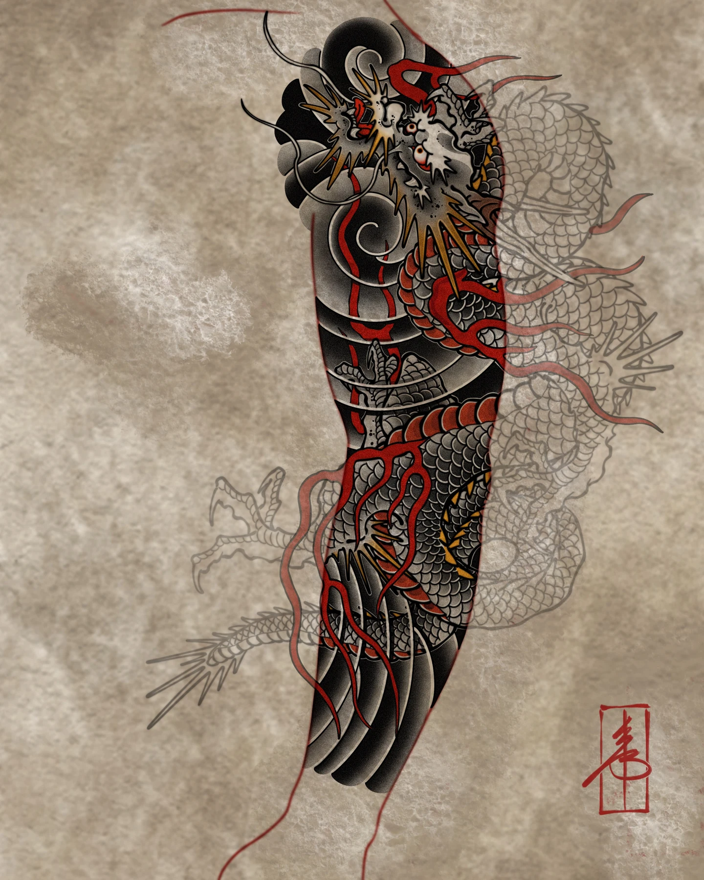 Dragon sleeve composition — design study by SSAB