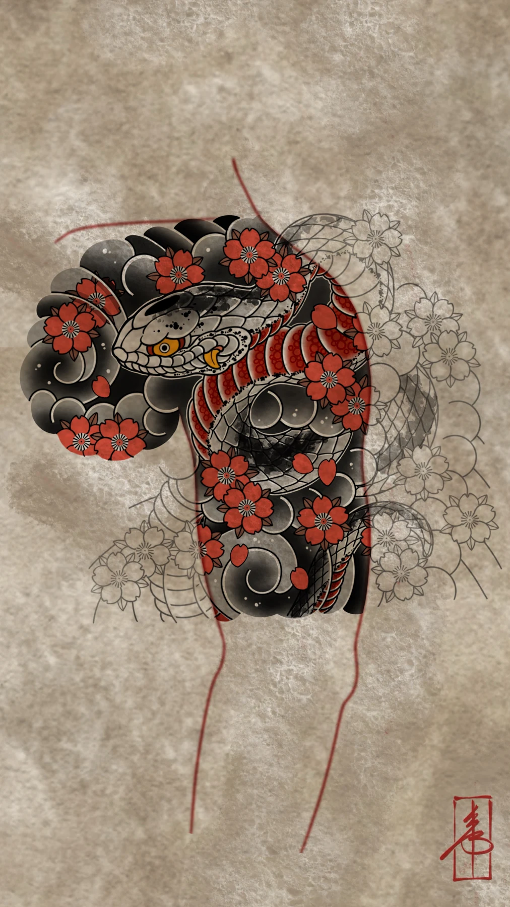 Dragon shoulder composition — design study by SSAB