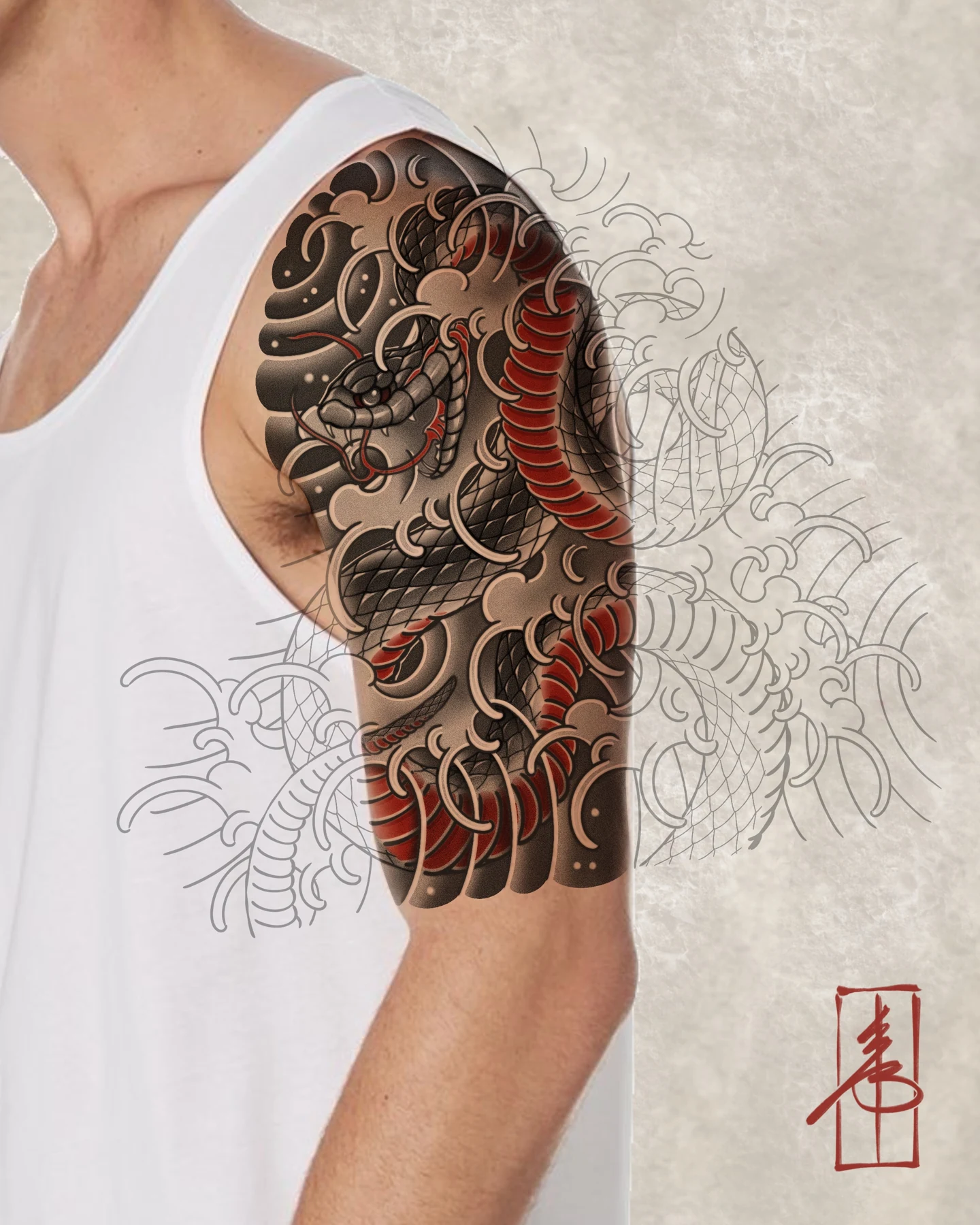 Dragon shoulder placement — placement mockup by SSAB