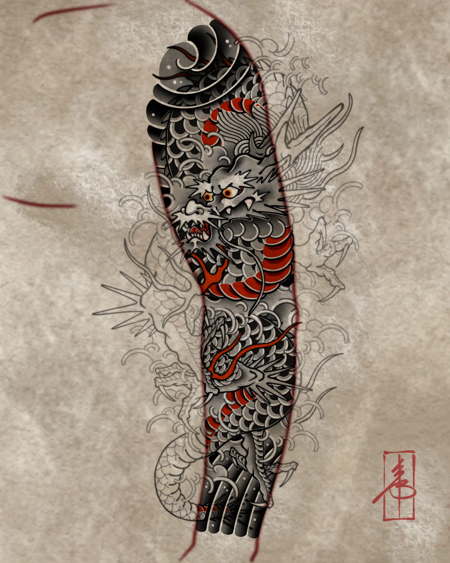 Dragon sleeve study — design study by SSAB